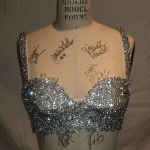 H&M Moschino Rhinestone Bustier size 4. NEW